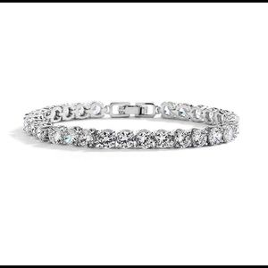 Markell Glamorous Platinum Silver Tennis Bracelet